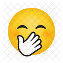 Face With Hand Over Mouth Face Emoticon Icon