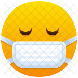 의료용 마스크를 쓴 얼굴 Emoji 아이콘