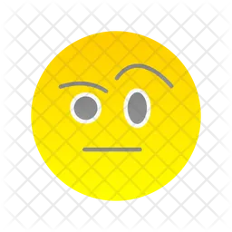 Face With Raised Eyebrow Emoji Icon - Download in Gradient Style