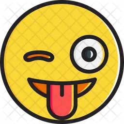Face with stuck-out tongue and winking eye Emoji Icon