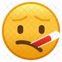 Face With Thermometer Emoji Emoticon Icon