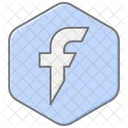 Facebook Lineal Color Icon Symbol