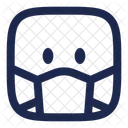 フェイスマスク スクエア、マスク、フェイスマスク アイコン