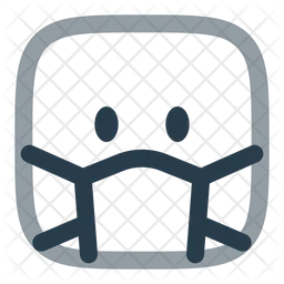 Facemask square Emoji Icon