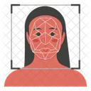 Facial Recognition Face Scanning Biometric Detection Icon