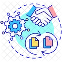 Facilitating collaboration  Icône