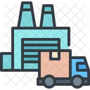 Factory Supply Chain Delivery Truck Icon