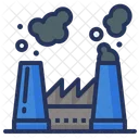 Factory Plant Pollution Icon