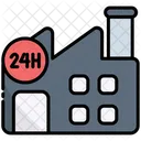Factory 24 Hours 24 Hours Service Icon