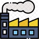 Factory Building Air Pollution Icon