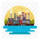 Factory Building Industry Manufacturing Plant Icon