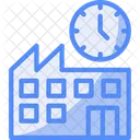 Factory Clock Industrial Timekeeping Facility Schedule Icon