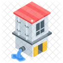 Factory Mill Industrial Drainage Icon