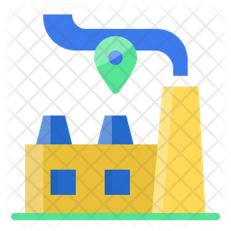Factory location Icon - Download in Flat Style