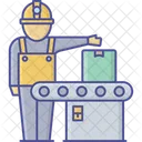 Automation Conveyor Belt Factory Production Icon