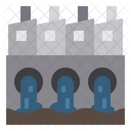 Factory Sewage  Icon