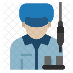 Factory worker Icon - Download in Flat Style
