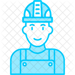 Factory Worker Icon - Download in Dualtone Style