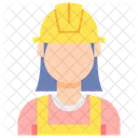 Factory Worker Female  Icon
