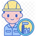 Factory Worker Male  Icon