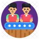 Logistic Workers Conveyor Belt Factory Workers Icon