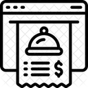 Factura de comida en línea  Icono