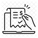 Factura Recibo Estado De Cuenta En Linea Icono