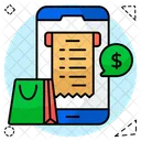 Facture Mobile Facture Mobile Bulletin De Paiement Mobile Icon