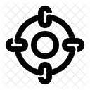Fadenkreuz Stift Zeiger Symbol