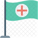 Fahnrich Flagge Krankenhaus Symbol