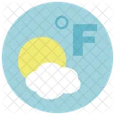 Fahrenheit Temperature Cloud Icon