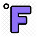 Fahrenheit Sign  Icon