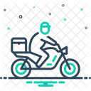 Fahrradlieferung Kurierfahrer Lieferung Symbol
