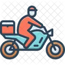 Fahrradlieferung Kurierfahrer Lieferung Symbol