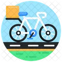 Fahrradlieferung  Symbol