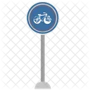 Radfahren Bewegung Aufmerksamkeit Symbol