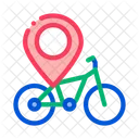 Geolokalisierung Fahrrad Geschaft Symbol