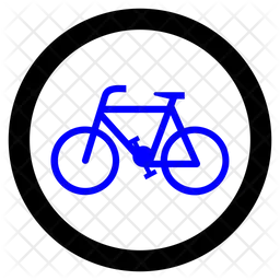 Warnschild für Fahrradverkehr  Symbol