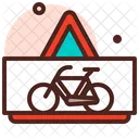 Fahrradwarnung  Symbol