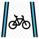 Fahrbahn Fahrrad Strasse Symbol