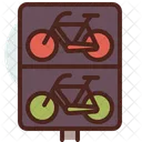 Fahrradweg Fahrradbeleuchtung Fahrradlicht Symbol