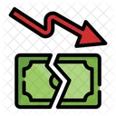 Failure Arrow Bankrupt Icon