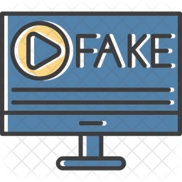 Fake Icon - Download in Colored Outline Style