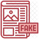 Fake Advertising Newspaper Journal Icon