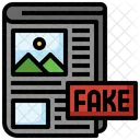 Fake Advertising Newspaper Journal Icon