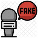 Fake News Microphone Untrue Icon