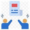 Fake News Conflict Divide Icon