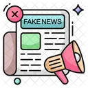Fake News Announcement Fake News Promotion Fake News Publicity Icon