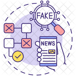 Fake news detectors Icon - Download in Colored Outline Style