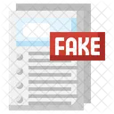 Fake Report Fake Document Fraud Icon
